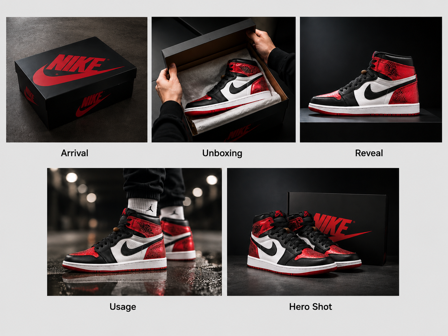 Sneaker Drop Campaign — 5-scene storyboard preview